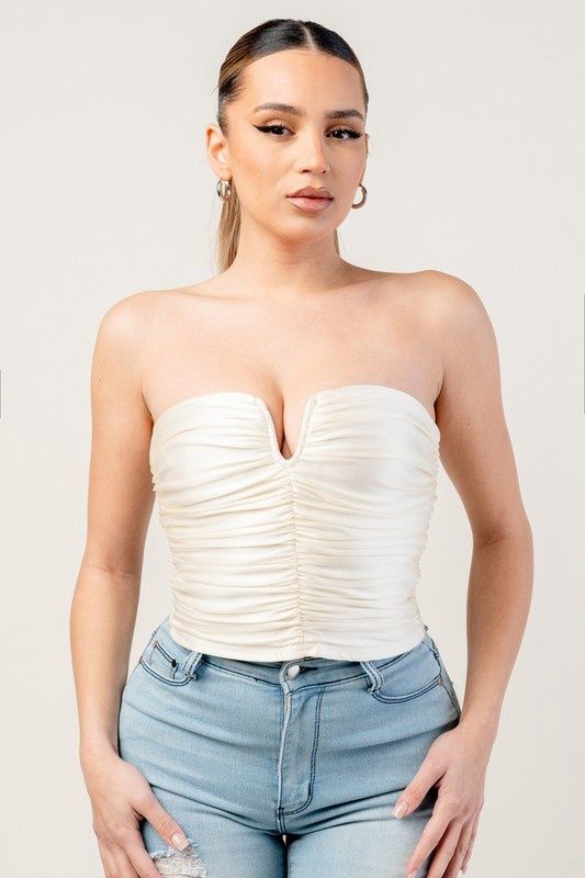 SILVANA  SATIN TUBE TOP