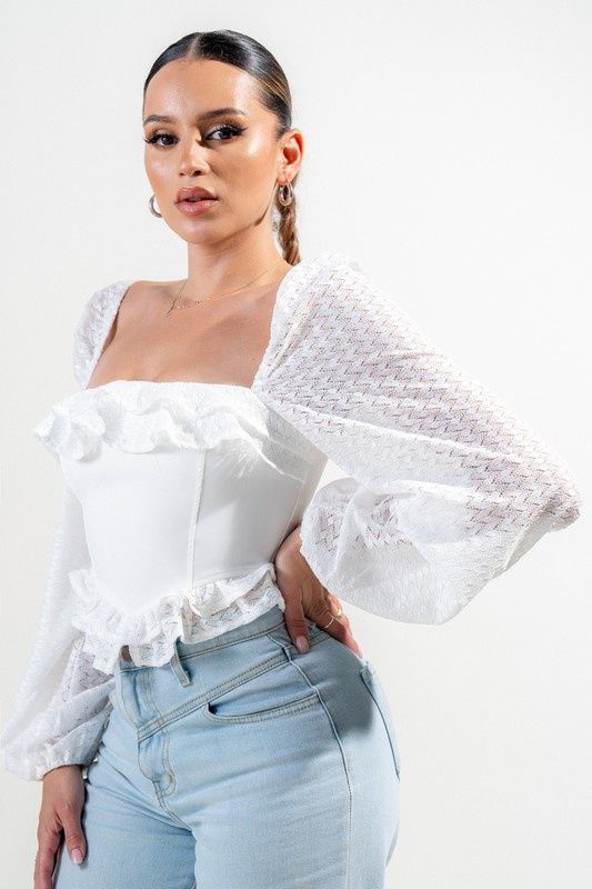 ANNALISE LACE L/S TOP
