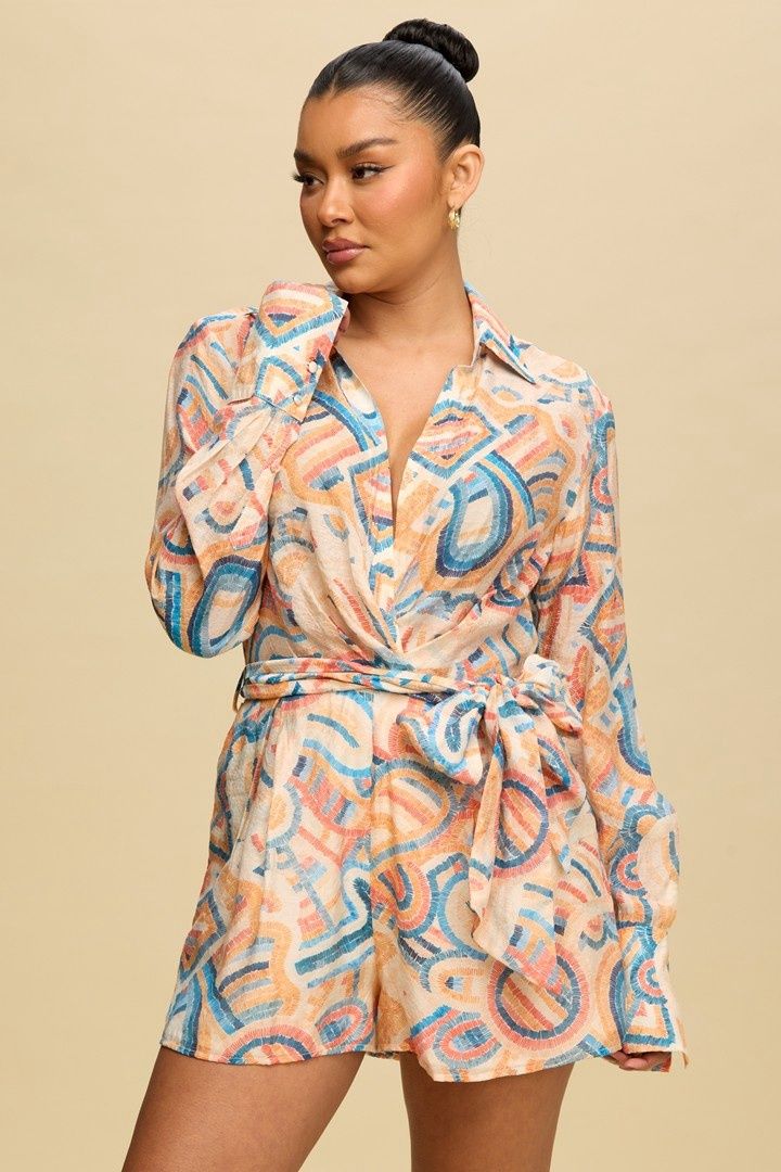 ISLA MOSAIC SHIRT ROMPER