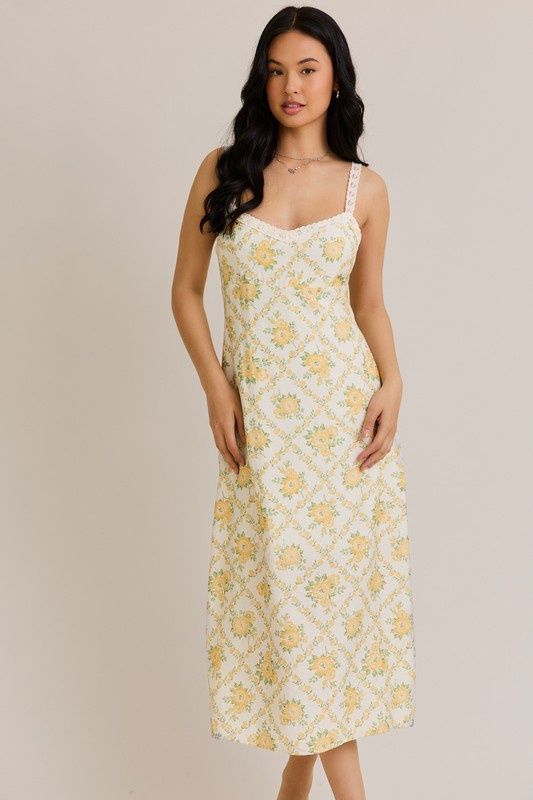 ANA FLORAL MIDI DRESS