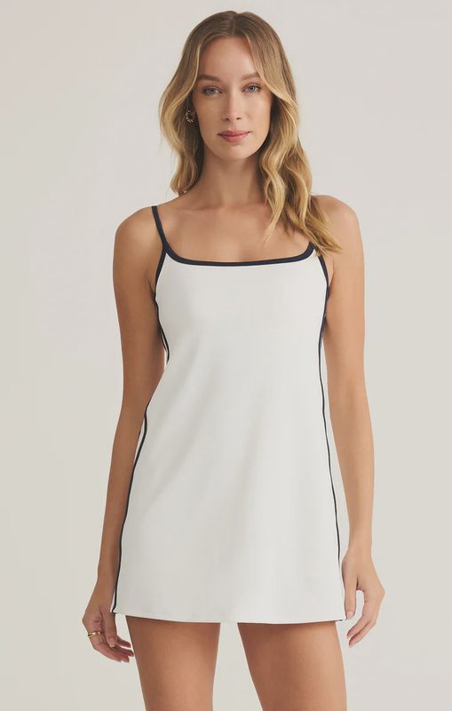 CONTRAST VARSITY DRESS