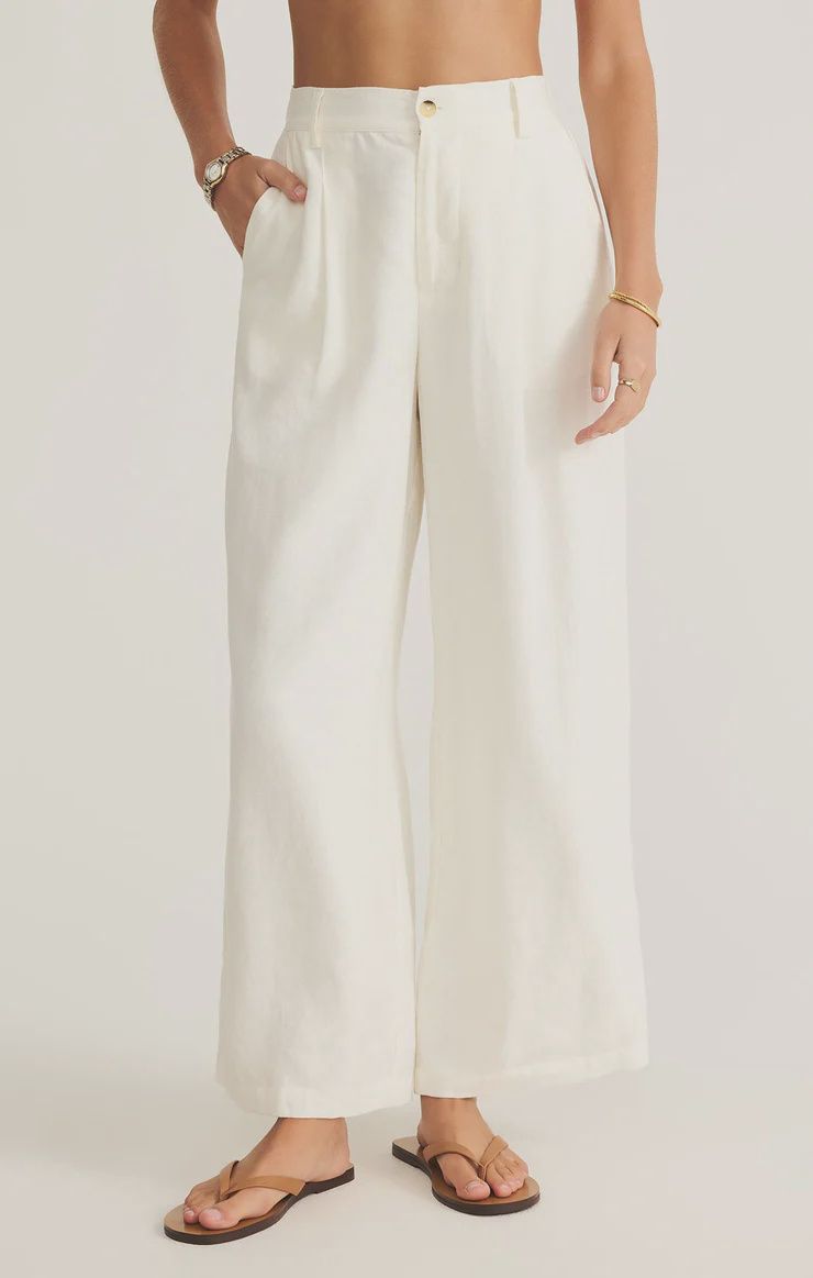 TOPANGA LINEN PANT, Size: XSMALL, Colour: WHITE