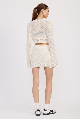 VILLEFRANCHE CROCHET MINI SKIRT