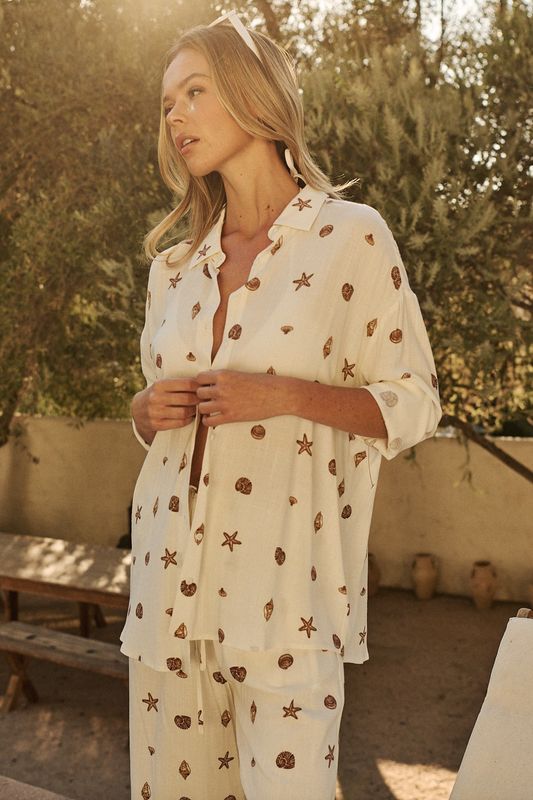 FRENCH RIVIERA SHELLS BUTTON DOWN