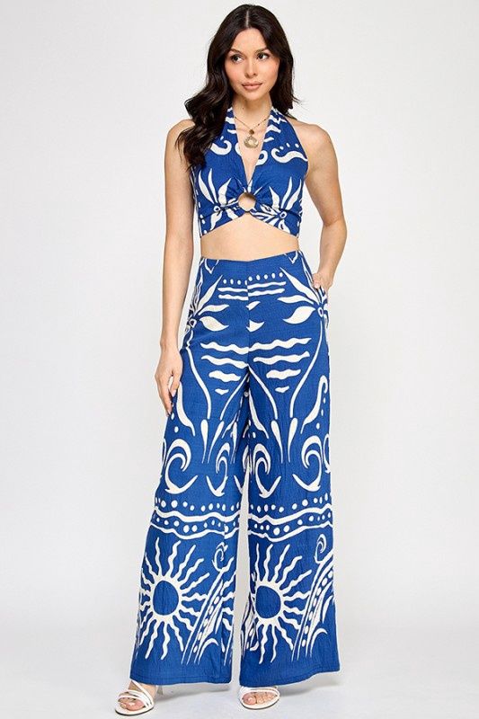 SUN STILL SHINES HALTER &amp; PANT SET