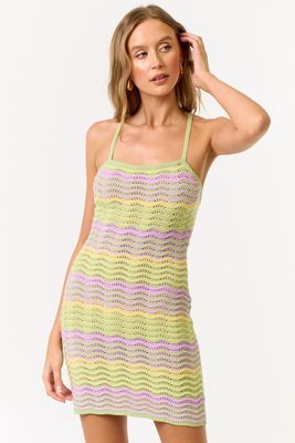 MONTE MULINI CROCHET KNIT MINI DRESS
