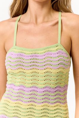 MONTE MULINI CROCHET KNIT MINI DRESS