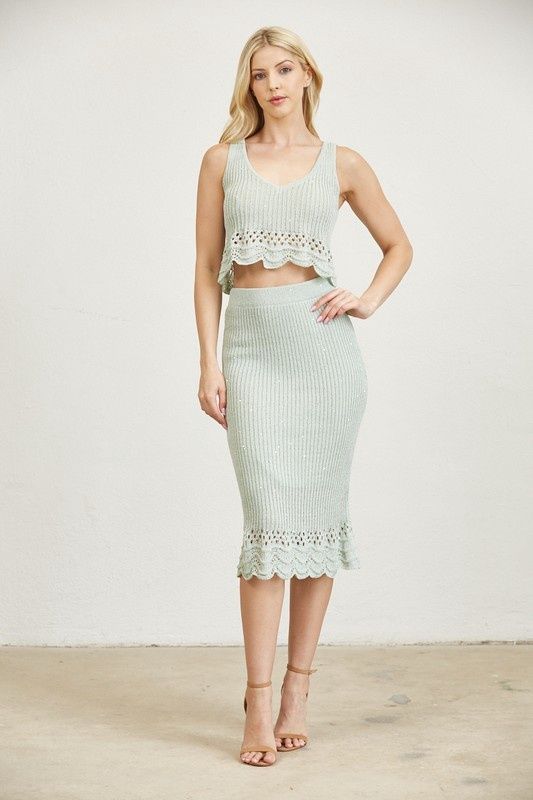 CARA KNIT MIDI SKIRT