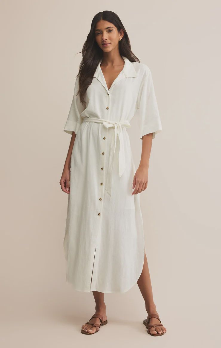 BRISE LINEN MIDI DRESS