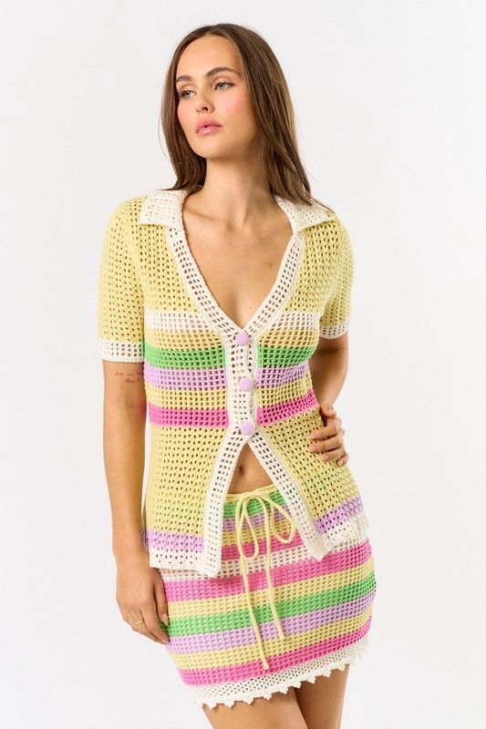 COLETTE CROCHET BUTTON TOP
