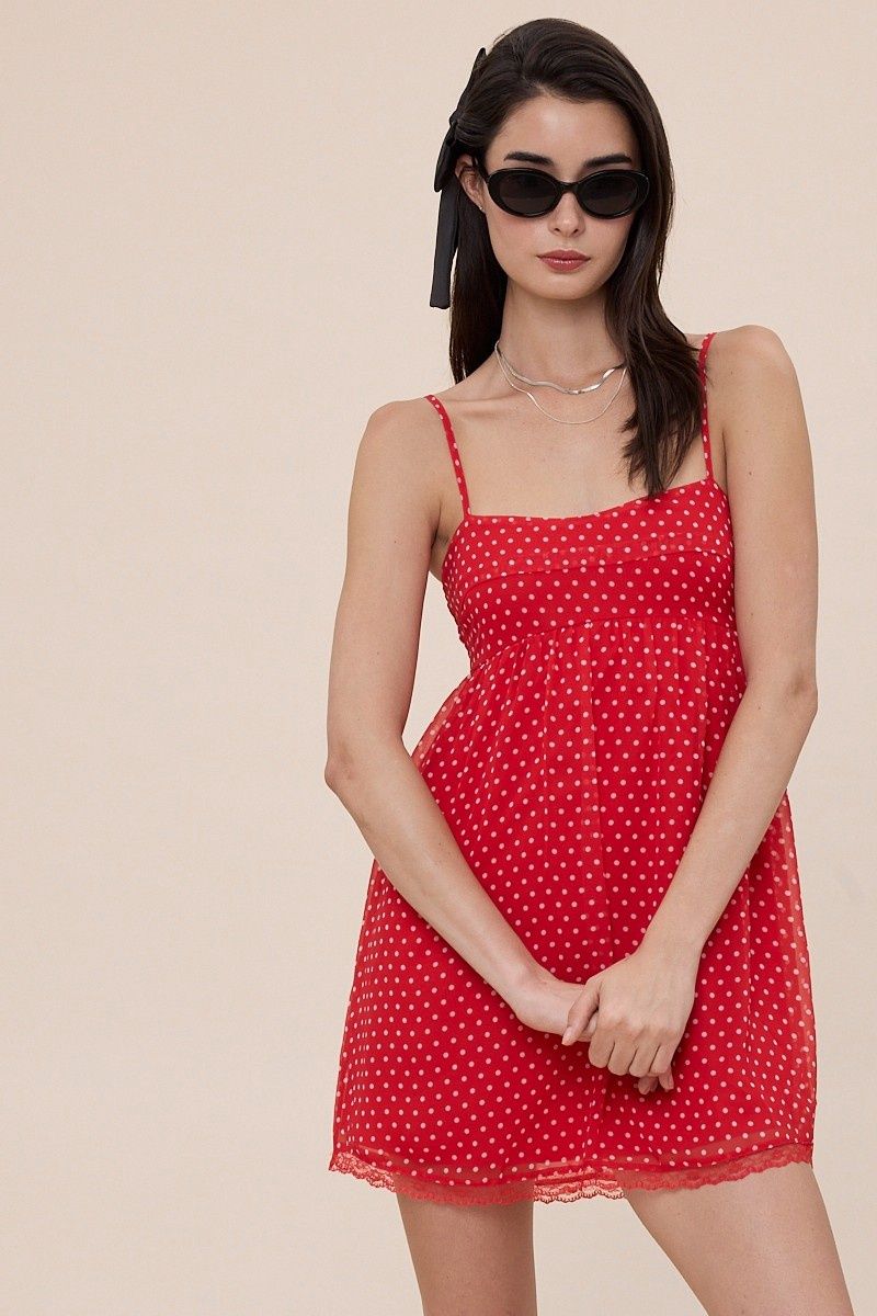 ITALIA POLKA DOT MINI DRESS