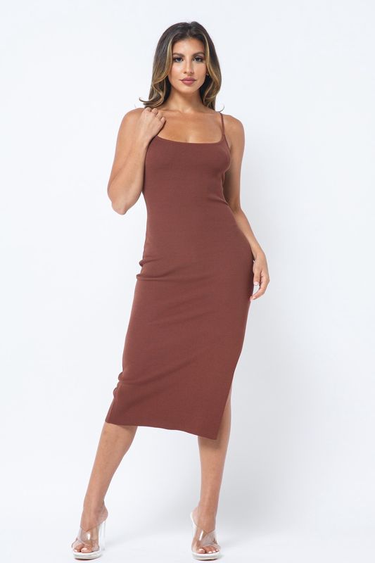 VIVA KNIT TANK MIDI DRESS