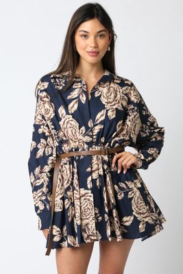 EMERY FLORAL BELT DRESS