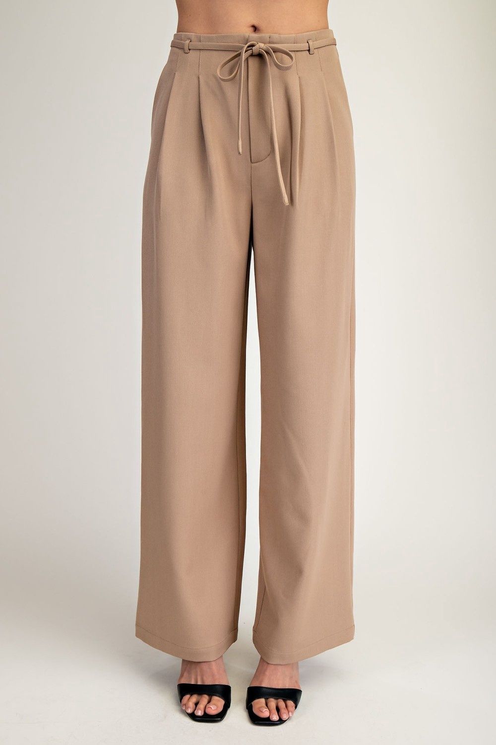 LEON TIE HIWAIST WOVEN PANT