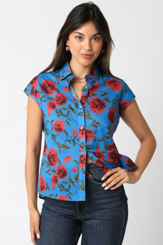 ELINA FLORAL BUTTON UP