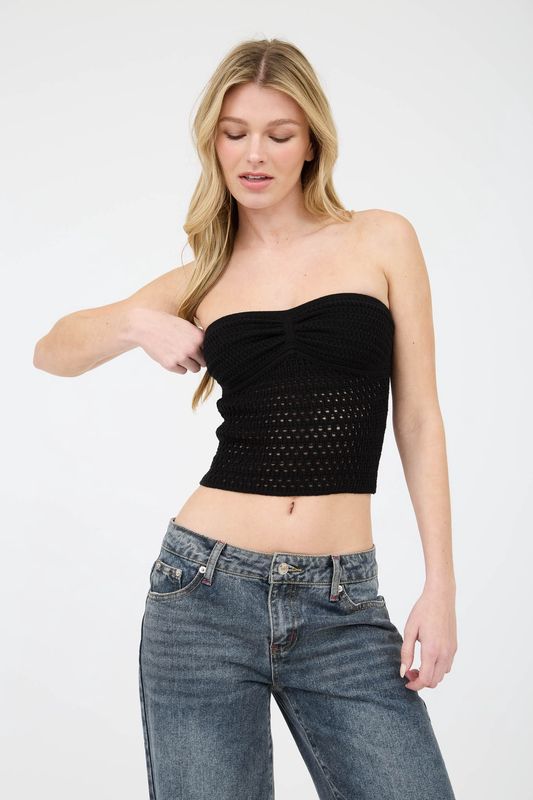 SARAHA CROCHET TUBE TOP