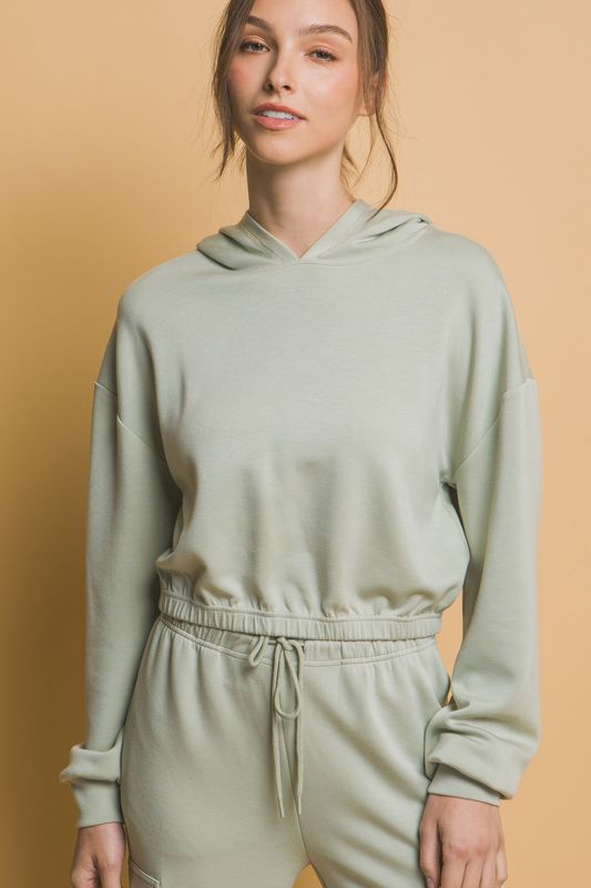 SOLACE CROP HOODIE