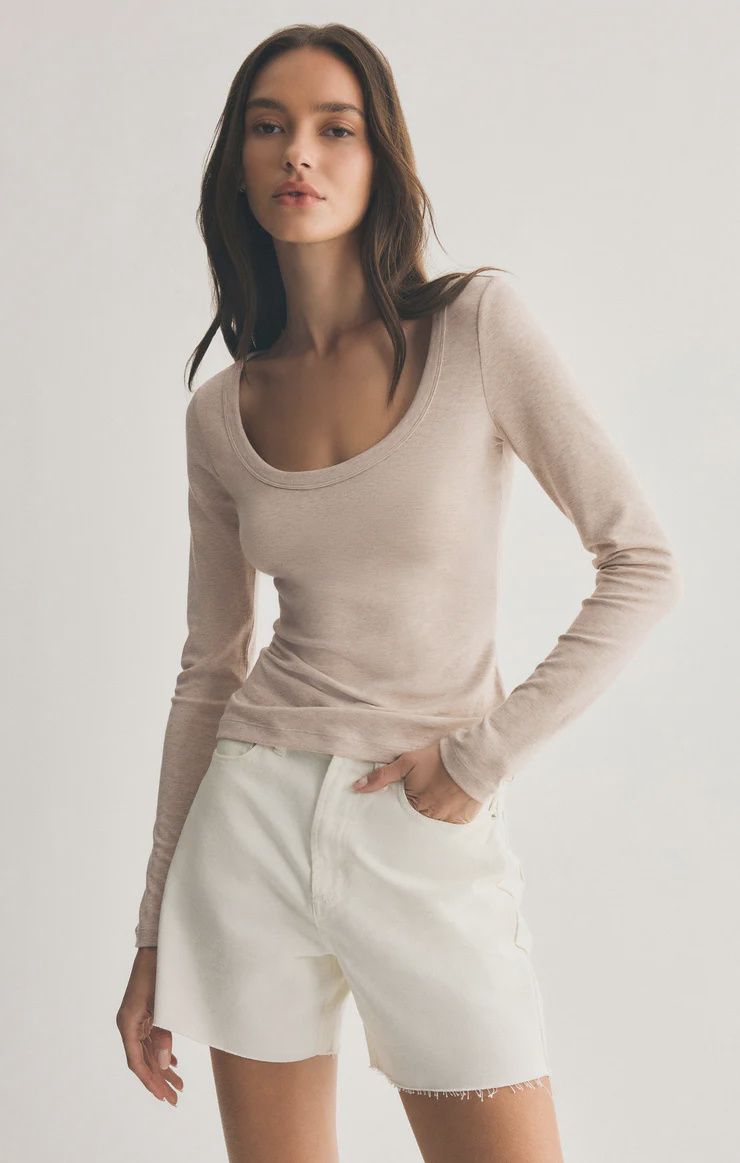 SECOND SKIN SCOOP NECK TOP