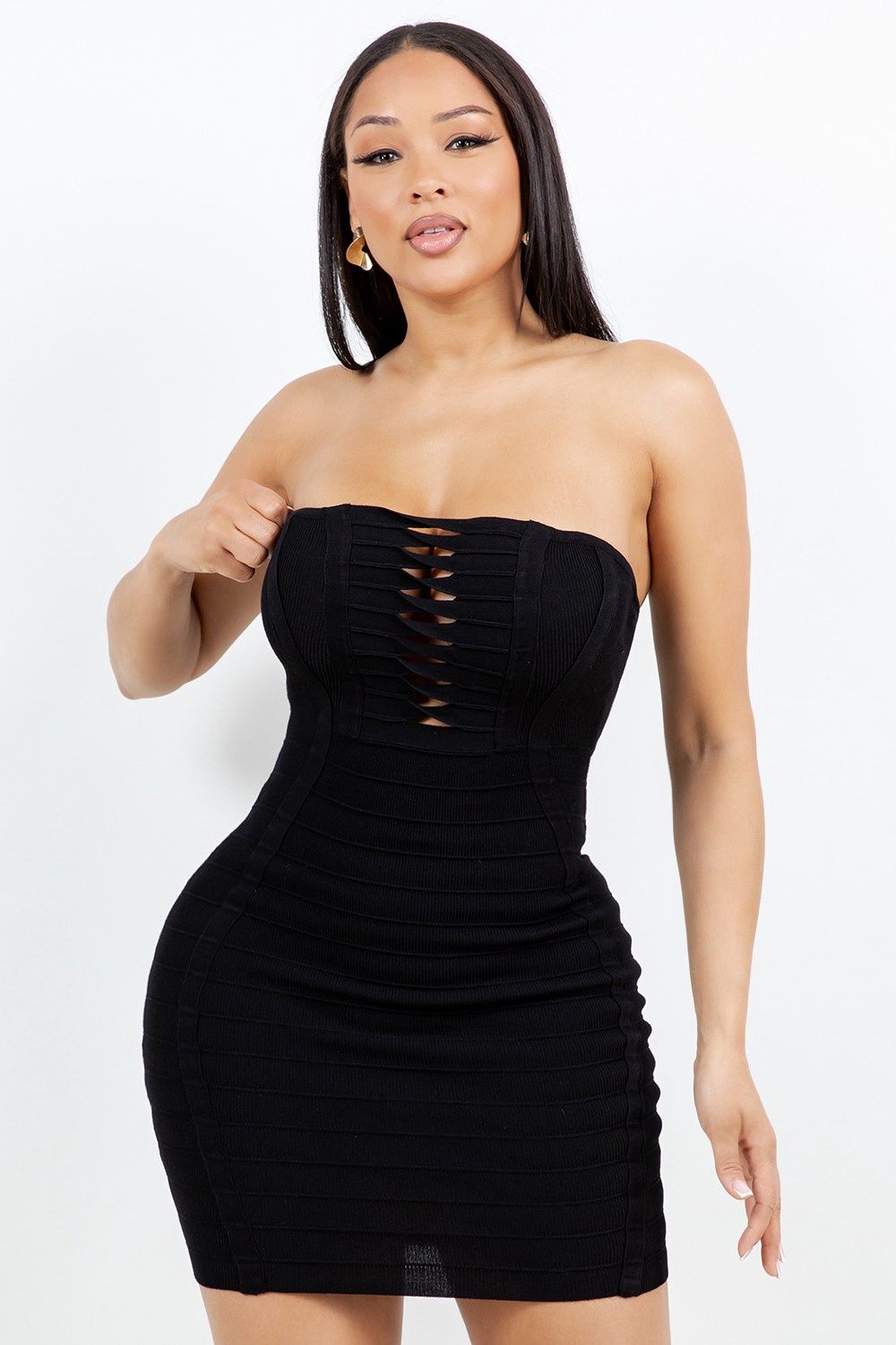 IVY ROSE TWIST TUBE MINI DRESS