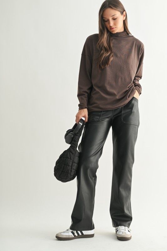 ZOE FAUX LEATHER PANT