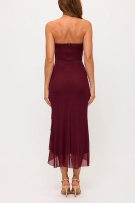 ESPAÑA RUFFLE SLIT MAXI DRESS