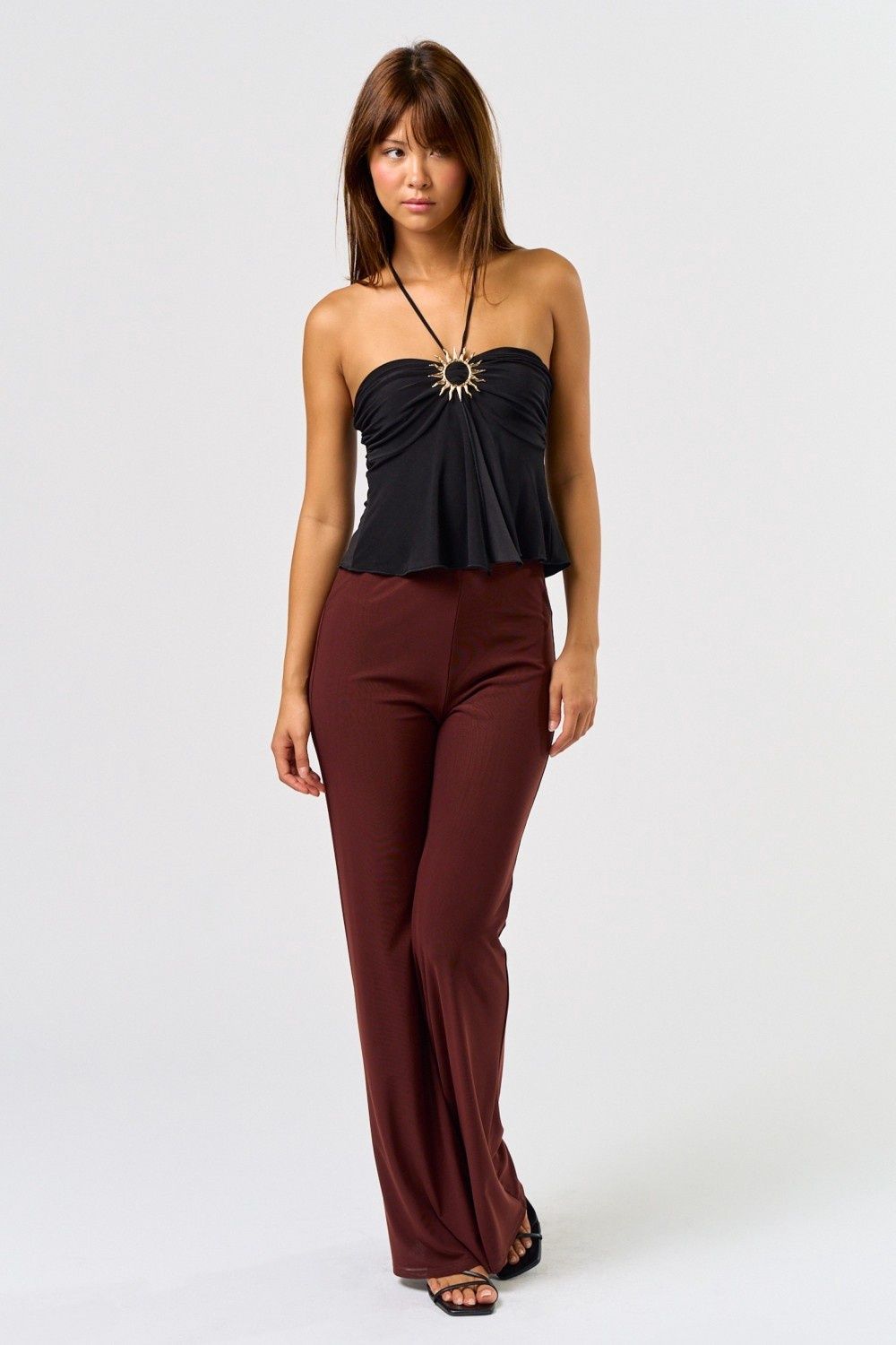 SUN METAL HALTER TOP