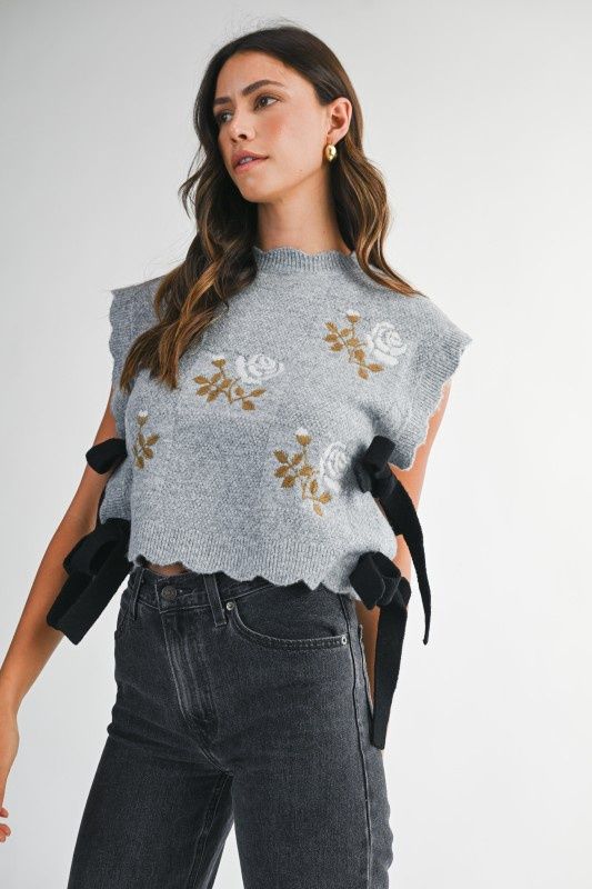 SUZANNA EMBRO SWEATER VEST