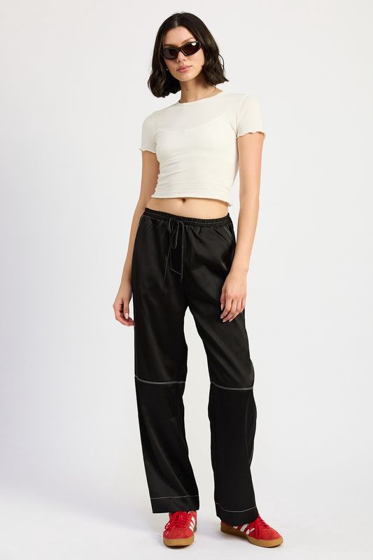 JASPER STITCH SATIN LOUNGE PANTS