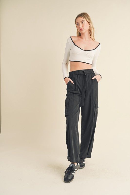 NYLA LIGHTWEIGHT WIDE LEG CARGO
