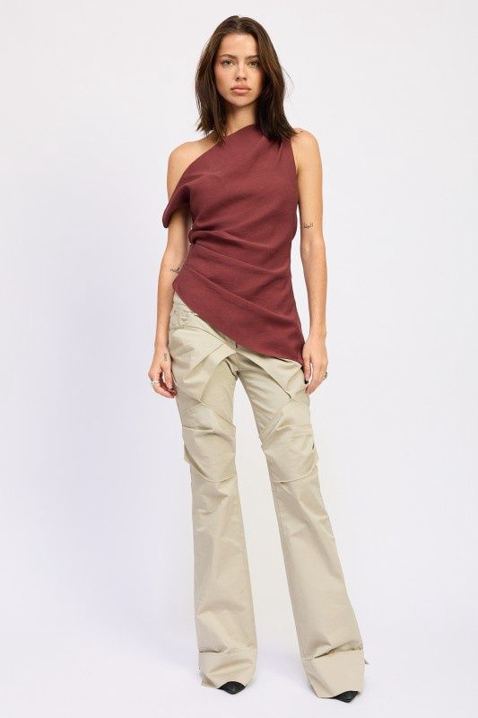 AINSLEY RUCHED OFF SHOULDER TOP