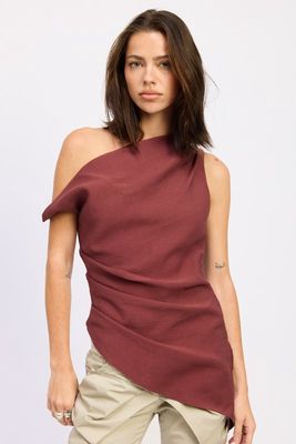 AINSLEY RUCHED OFF SHOULDER TOP