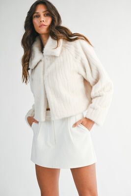 TIFF FAUX CROP JACKET