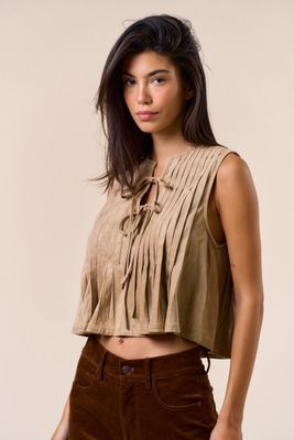 ELIZA SUEDE TIE TOP