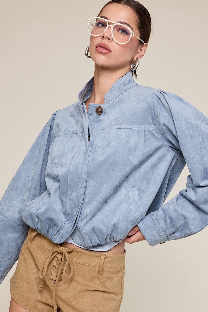 SIENNA SUEDE BOMBER JACKET