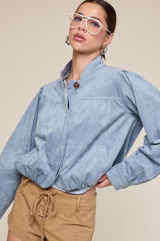 SIENNA SUEDE BOMBER JACKET