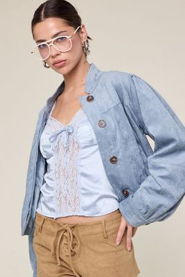 SIENNA SUEDE BOMBER JACKET