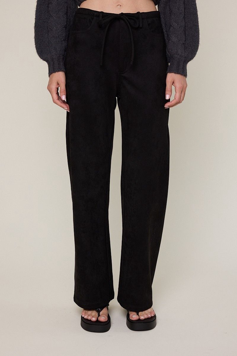 SUEDE TIE PANT