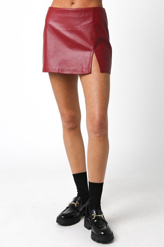 HARLOW MINI SKIRT, Colour: RED, Size: SMALL