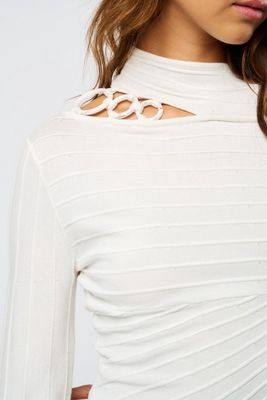 EMMA TEXTURED CUT OUT TOP