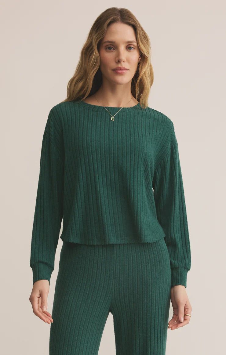 ELFIE RIB SWEATER, Colour: MISTLETOE, Size: XSMALL