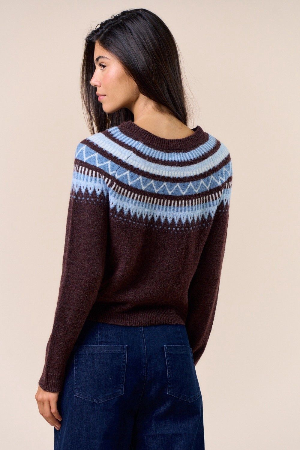 WINTERS CREW PATTERN SWEATER