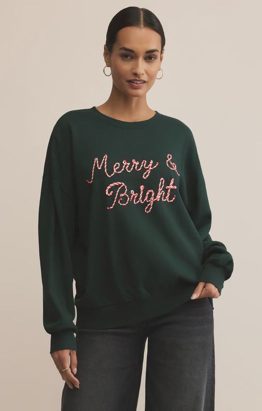 MERRY &amp; BRIGHT SWEATSHIRT