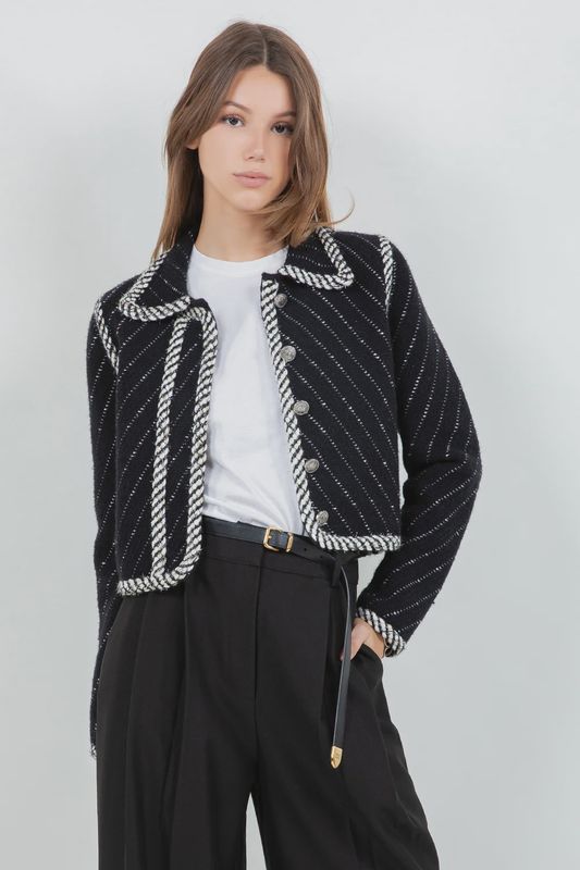 NAOMI TWEED BUTTON DOWN JACKET