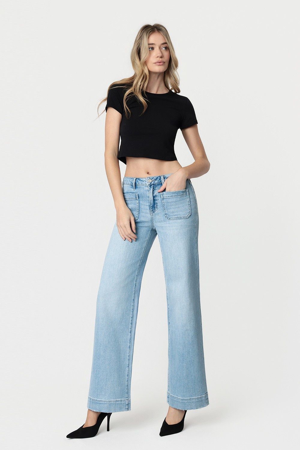 DIGNITY HIRISE PATCH POCKET TROUSER HEM