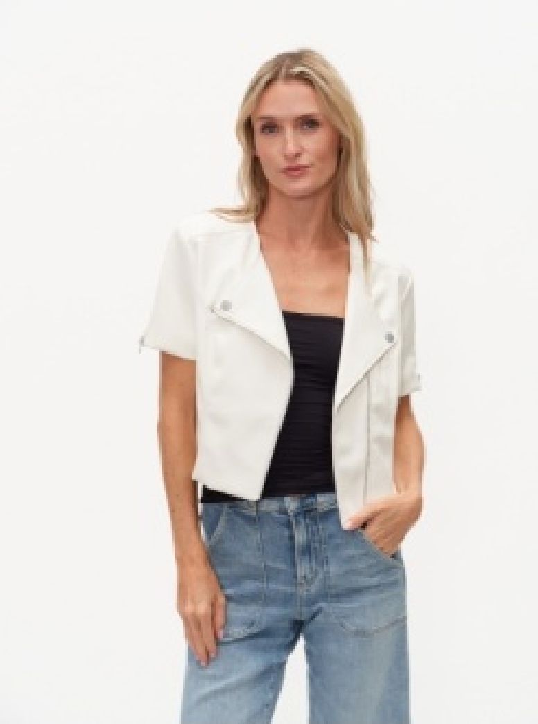 FRANKIE MOTO FAUX LEATHER JACKET