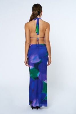 ISLA HALTER COWL MAXI DRESS