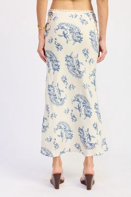GIA LACE FLORAL MIDI SKIRT