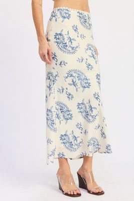 GIA LACE FLORAL MIDI SKIRT