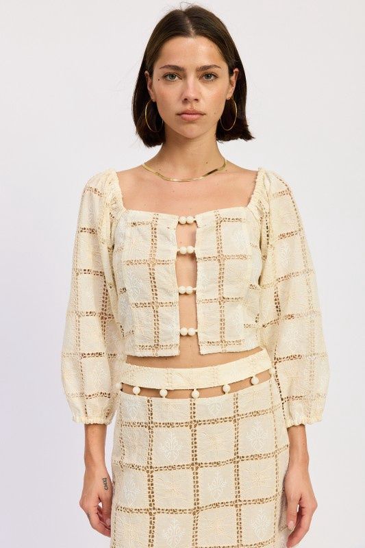 ISSEY BEADED TIE TOP