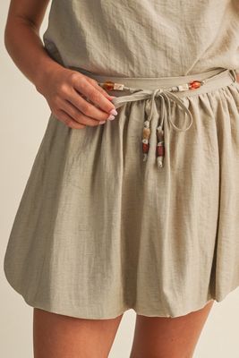 SOLEIL BEAD TIE BELT SKIRT